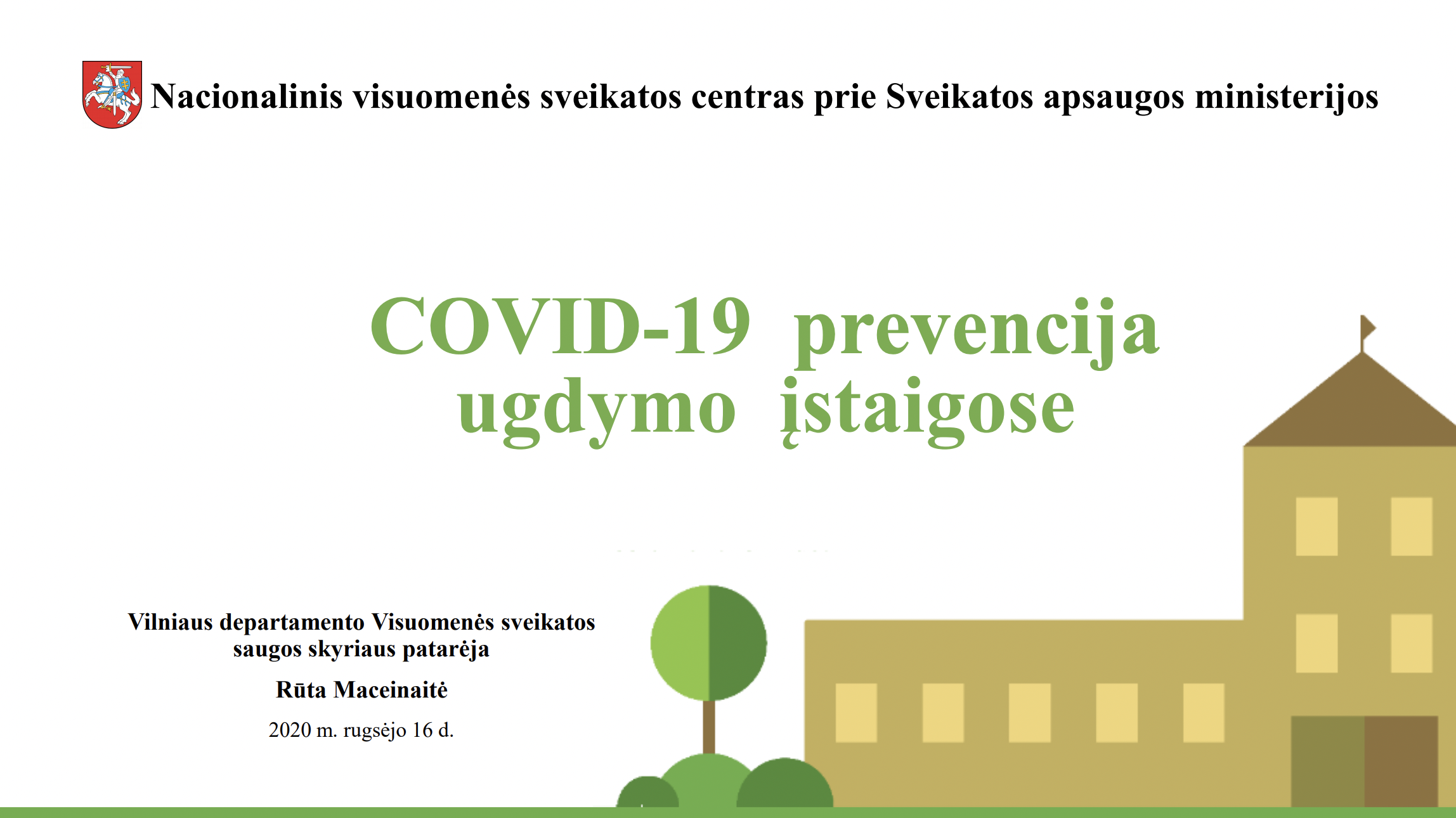 COVID-19 prevencija ugdymo įstaigose